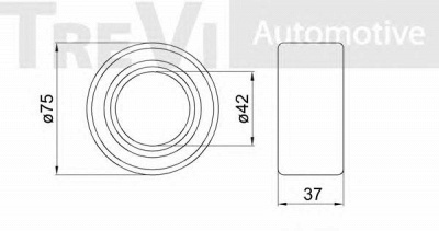 TREVI AUTOMOTIVE wb2154 -  Комплект подшипника ступицы колеса